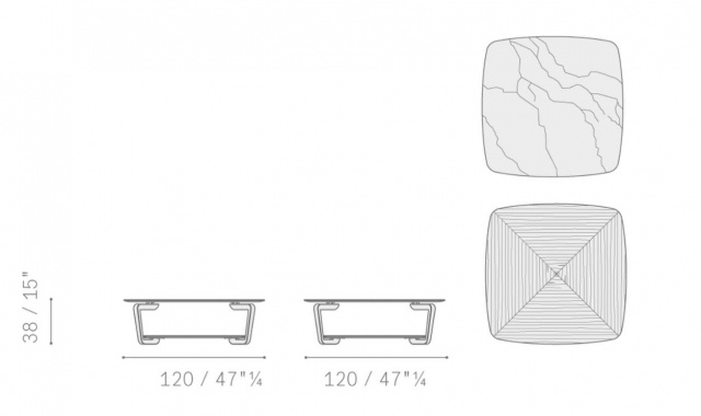 Итальянский журнальный столик Fiorile Small table with dual shelf