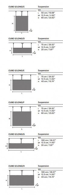 Итальянский светильник Cubo Module  Suspension от Masiero