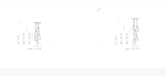 Итальянский светильник Soffi Cluster pendant lamp