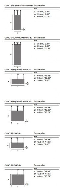Итальянский светильник Cubo Module  Suspension от Masiero