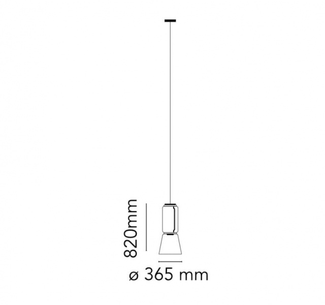 Итальянский светильник от Flos - Noctambule Suspension 1 Low Cylinder Cone