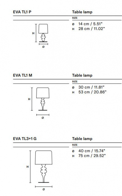 Итальянский светильник Eva Table Lamp от Masiero