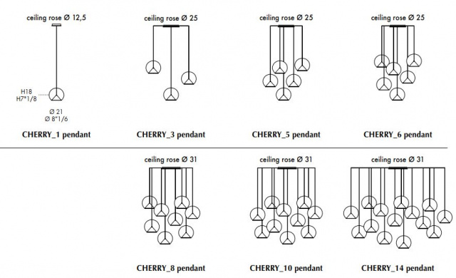 Итальянский светильник Eforma - CHERRY pendant